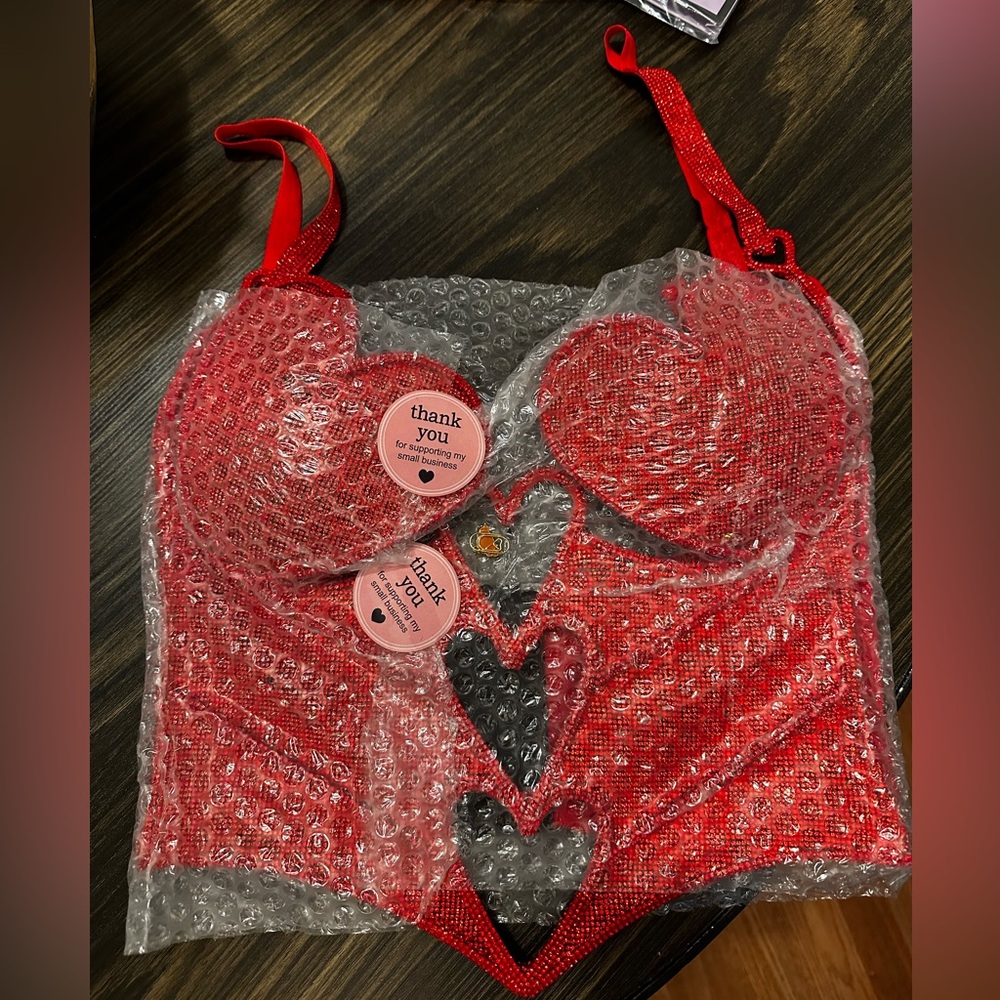 Sweetheart rhinestone corset Jorden dime